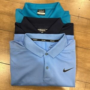 Lot of 3 Nike Dri-Fit golf polos